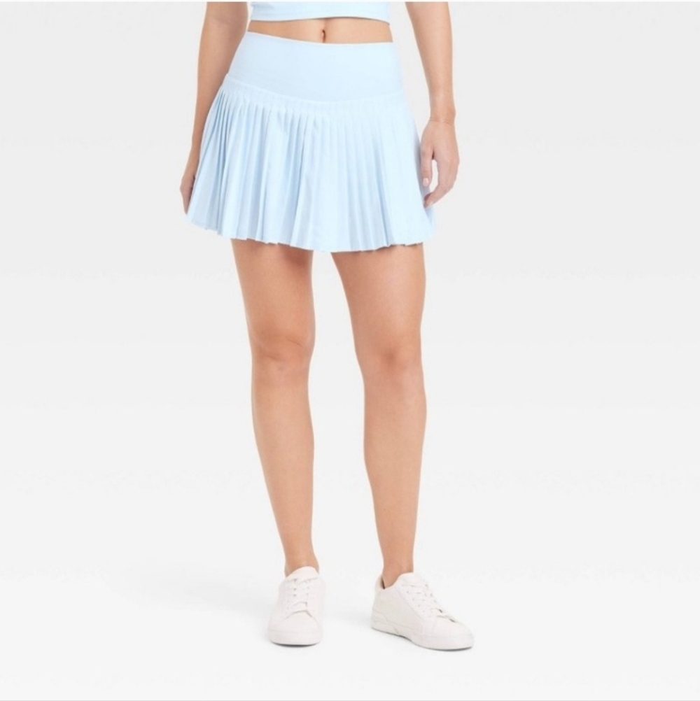 All In Motion Light Blue Pleated Skort